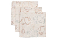 Mouth Cloth Muslin 31x31cm - Elephant Tales - 3 Pack